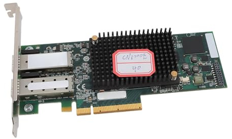 Haofy Dual Port 10GBE SFP+ Nätverkskort PCIe X8 | 10 Gbps per port för stora databassynkroniseringar, Flexibel fibermodul för kort och lång räckvidd, Effektiv PCIe X8 för