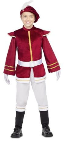My Other Me Unisex-Kostüm für Kinder, rot und weiß, mit Mütze, Kasack, Gürtel und Gamaschen, Größe 3-4 Jahre. Perfekt, um jeder Feier einen echten Touch zu verleihen