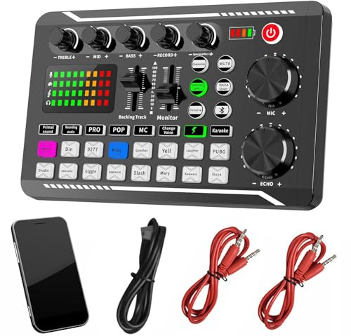 Kit De Micrófonos De Podcast - Micrófono De Condensador USB Profesional Con Tarjeta De Sonido | Todo En Un Equipo De Estudio De Interfaz De Mezclador De Audio Para Transmisión, Juegos, Grabación, DJ,