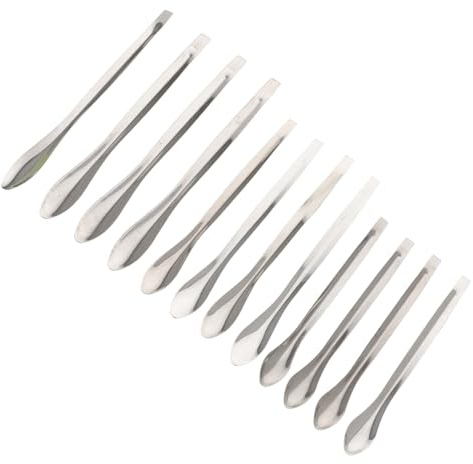 Gadpiparty 12 piezas Cucharas de Medir de Acero Inoxidable para Laboratorio de Compactas y Portátiles para Experimentos y Mediciones Precisas Química