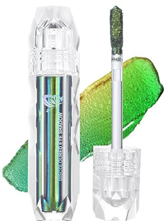 Lidschatten Flüssig, Grün Metallic Changing Eyeshadow, Langlebig & Wasserfest Glitzer Lidschattenstift, Holografische Multichrom Augen Makeup, Fantastischer Farbwechseleffekt Liedschatten