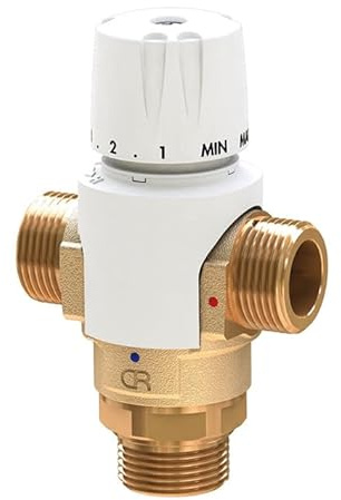 Mitigeur habitat thermostatique sanitaire et solaire réglable 35-60°, 20x27 MMM