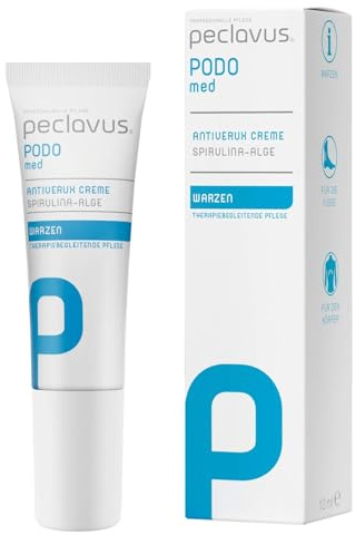 peclavus PODOmed AntiVERUX Creme 10 ml | Creme bei Warzen | gezielte Behandlung mit natürlichen Salicylaten | NATRUE-zertifizierte Naturkosmetik