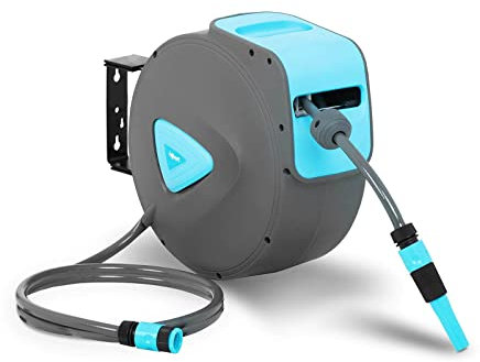 hillvert Avvolgitubo Acqua Automatico Avvolgitore Acqua HT-LOUIS 20 (20 + 2 m, PVC, Polipropilene, Da -5 a +45 °C)