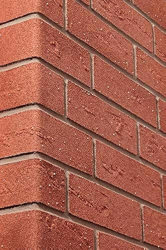 Elabrick, Rosso Sahara, Mattone flessibile, Listelli in quarzo, 50x210 mm, mattonelle sottili decorazione parete, facile da applicare cper esterno ed interno, su cappotto termico