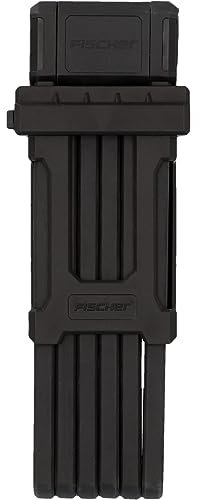 FISCHER Fahrrad Faltschloss PROTEC PLUS FK110, hohe Sicherheit durch gehärteten Spezialstahl, Fahrradschloss inkl. Halterung und 3 Schlüsseln, Länge: 110cm, Schwarz