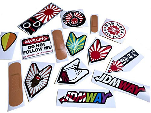 JDM Aufkleber Japan Set Sticker Autoaufkleber Tow Deep Stance Domokun Wakaba Tuningaufkleber