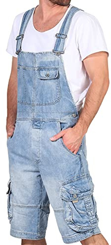 Jet Lag Herren Latzhose Overall Cargo Shorts
