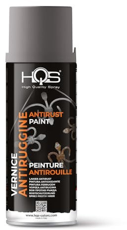 HQS Bomboletta Spray di Vernice Antiruggine 400ml (Antiruggine Grigia)