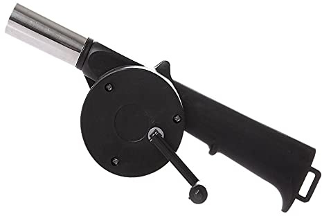 SEIWEI Ventilatore per barbecue da cucina all’aperto, per barbecue e barbecue, con manovella a soffietto, strumento per picnic, campeggio, fornelli, accessori