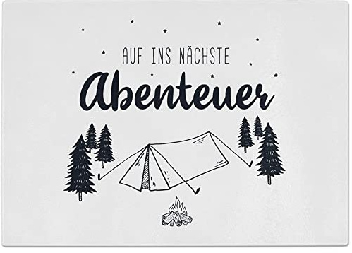 JUNIWORDS Glasschneidebrett, Auf ins nächste Abenteuer (1008740)