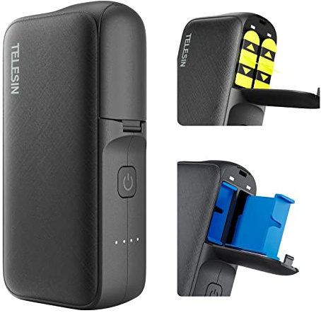 TELESIN 10000mah Banca di Potere Alimentazione Caricatore Veloce per GoPro HERO 11 HERO 10 9 8 7 6 5 Action Cameras Multifunzione Portatile Powerbank Caricabatteria