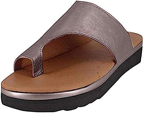 IXII Ortopediska sandaler dam stor tå ben korrigering öppen tå flip flops hallux valgus bunion platt sula tofflor sommar utomhus vandring promenad strandskor