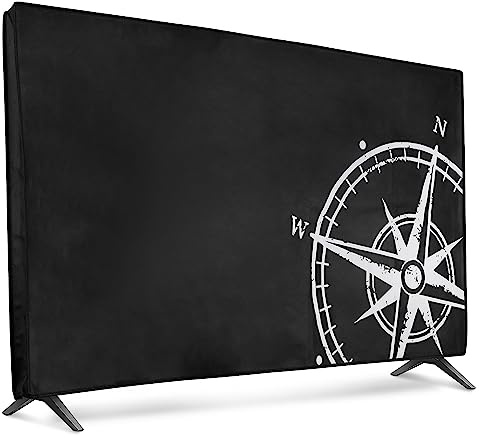 kwmobile Protezione Compatibile con 32 TV - Cover Proteggi-Schermo PC e TV da Interno - Custodia Protettiva Anti-Polvere - bianco/nero