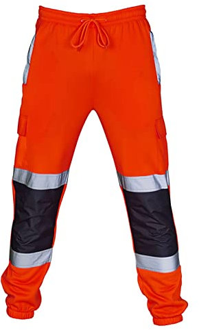 Generisch Latzhose Herren, Arbeitshosen Für Männer, Tune-Up Arbeits, Hose Lang, Mit Multi Taschen Baggy Cargohose Herren Männer Schwarz Arbeiterhosen Kurz Und Lang Stretch (3XL, Orange)