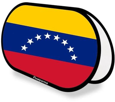 Soporte publicitario ovalado Bandera de Venezuela 70x120cm