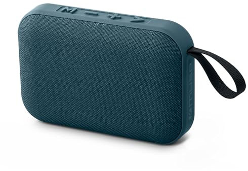 MUSE Altoparlante Bluetooth portatile, blu, maneggevole e compatto, con potenza di uscita da 5 W, adatto per laptop, tablet e smartphone