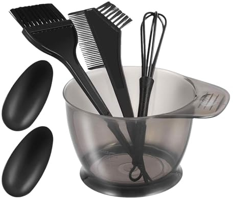 Haarfärbe-Set, Haarfärbe-Zubehör-Set - Rührschüssel-Tönungskamm - 5-teiliges Haarfärbeset, Farbapplikatorpinsel, Pinsel und Schüssel-Set zum Färben und Bleichen der Haare