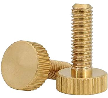 Flachkopfschrauben, gerändelte Kopfschrauben, 2–5 Stück/Menge M3, M4, M5, M6, gerändelte Messing-Flachkopfschrauben, handfest angezogene Rändelschrauben (Größe: M4 x 12, 2 Stück) (Size : M5X14 2PCS)