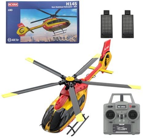 NULA C190 RC Hubschrauber Spielzeug für Erwachsene, 2,4 G 1/30 Maßstab 6CH 6-Achsen-Gyro Ferngesteuertes Militär Helikopter Flugzeug mit Höhenhaltung/optische Flusspositionierung– RTF