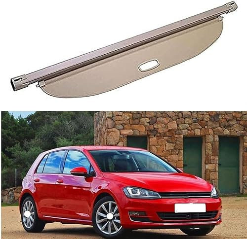 Laderaumabdeckung Kofferraum für Golf 7 2014-2018 Schutz Abdeckung Cargo Cover Schwarz Ausziehbar Kofferraumabdeckung Rollo
