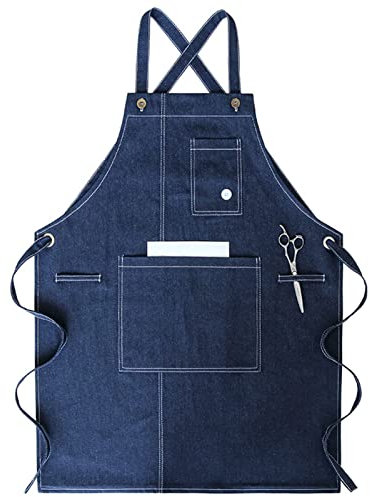 Herramientas del delantal de trabajo del delantal Delantales for hombres, Delantal de trabajo Delantal de lona Delantal de herramientas de taller con correas ajustables for peluquero, cocina, jardiner