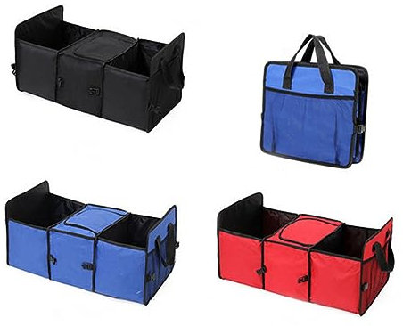 SEWOART Kofferraumtasche Auto Reise Aufbewahrungsbox Für Kofferraum Organizer Mit Stabiler Struktur Einfach Zu Tragen Mit Griffdesign