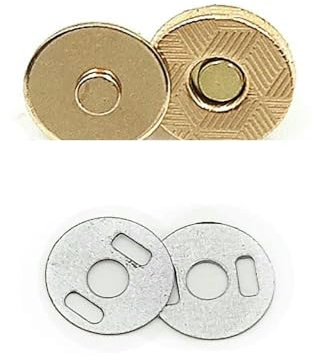 10 Sätze/Los 10 mm – 18 mm Magnetknöpfe Taschen Magnet Automatische Adsorptionsschnalle Metall Dünne Knöpfe Druckknöpfe DIY Geldbörsenknöpfe-Hellgold-10 mm