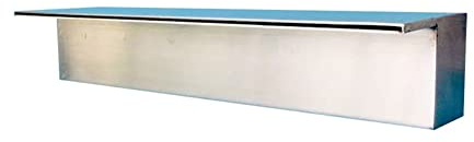 Teich-Überlaufrinne Rostfreier Stahl Wasserfall-Brunnen Zur Dekoration Von Pool, Teich, Garten Und Terrasse(15CM)