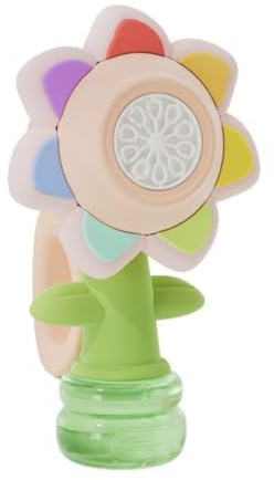 Macchina per bolle di sapone, pistola per bolle a forma di girasole, con musica e luci, giocattoli per bambine di 3, 4, 5, 6, 7, 8 anni (30 bustine di liquido)(Pink)