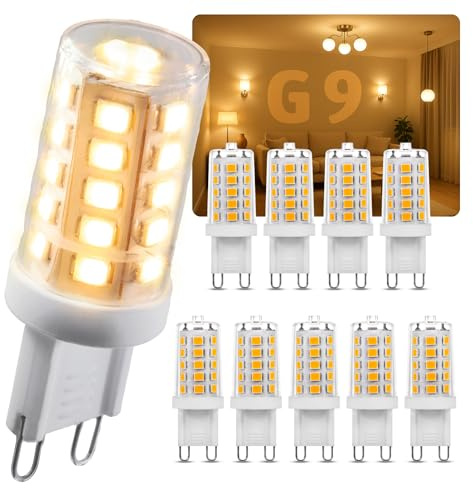 SSC-LUXon LED Leuchtmittel G9 10er Set 3W warmweiß 2700K 230V | Zehn G9 Lampen als Halogen-Ersatz - warmes Licht 2700K, direkt an 230V ohne Trafo, für Wand-, Decken- & Pendelleuchten