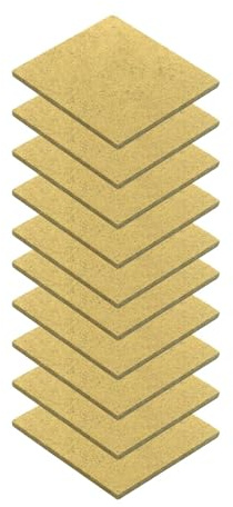 JISADER 10x Building Model Baseplates House Building Bottom Plates Base Boards for Arts Crafts, 6cmx6.7cm