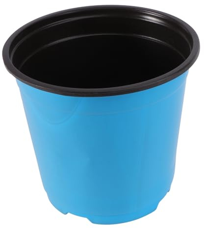 ibasenice Secchio Rotondo per Piantare Alberi e Vaso in Plastica Resistente Antiscivolo Capacità per e Balcone Blu Colore Casuale