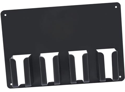 Hemobllo Support Mural Rangement Réutilisable pour Tondeuses à Cheveux Électriques Noir en Plastique Multi-emplacements pour Salon de Coiffure
