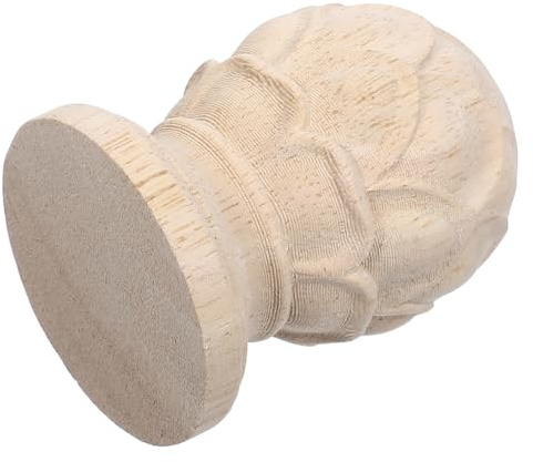 JOINPAYA Remate de Madera Tallada Decoración de Remate de Cama para Interiores Estilo Europeo Cabeza de Piña 4x6 Cm Artesanía Decorativa para Muebles y Escaleras