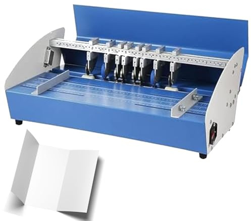 DHMYYXGS Rainage Papier 460/520mm Machine électrique,3 en 1 Plieuse Creaser en Métal Robuste,Guide Précis pour Photos,Invitations Et Documents Encuadernés 520mm