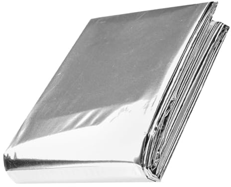 BAZEITFLOW Pellicola Riflettente Multiuso per Giardino e Piante Film Isolante Argentato 160X210Cm Pellicola di Emergenza e Crescita Vegetale Resistente e Tagliabile per Coltivazioni