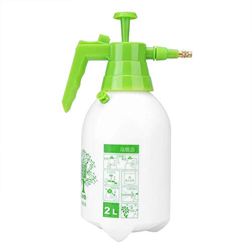 SIXRUN Pulverizador de Agua a Presión de 2 Litros, Pistola Pulverizadora Manual para Jardín con Interruptor de Bloqueo Automático y Válvula de Seguridad para Cuidado de Plantas de