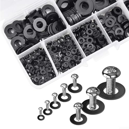 Lot de 500 rondelles plates épaisses en nylon pour boulons métriques M2 M10 pour diverses applications industrielles et domestiques