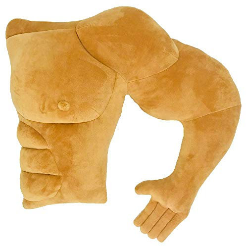 VACHICHI Muscle Man Arm Body Pillow Boyfriend Husband Cuddle Buddy Pillows Joke Toy Gag Gifts for Mother's Day Girlfriend Birthday Valentine's Day (Left Side)