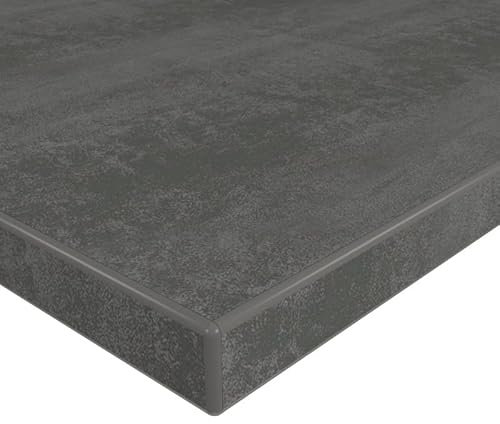 MySpiegel.de Tischplatte Holz Zuschnitt nach Maß Beschichtete Holzdekorplatte Beton dunkel in 19mm Stärke (130 x 130 cm, Beton dunkel)