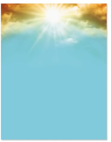 Current Sunrise Easter Decorative Letter Paper - Religious Stationery Papers, Printable Confirmation, Communion, Baptism, Wedding, & Easter Cards, Christian Letterhead Sheets, Set of 25, 8 1/2 x 11