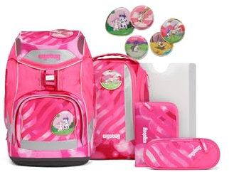 ergobag Pack Set ergonomischer Schulranzen flexibel 6-teilig Set 1. Klasse Grundschule für Mädchen und Jungen