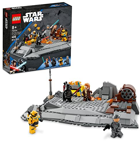 Lego Star Wars Obi-Wan Kenobi vs. Darth Vader 75334 Bauspielzeug-Set enthält 4 Minifiguren mit Lichtschwertern für baubare Schlachten, tolles Sammlerstück Geschenk für Kinder, Jungen und Mädchen ab