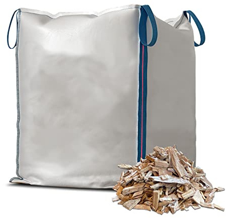 Warma 1 x Hardwood Chips Bulk Dumpy Bag - Wood Chippings - Suitable for Ground Cover Path Garden Yard Borders Play Areas Pathways Landscaping Pets & Poultry Chicken Runs - Approx 300kg