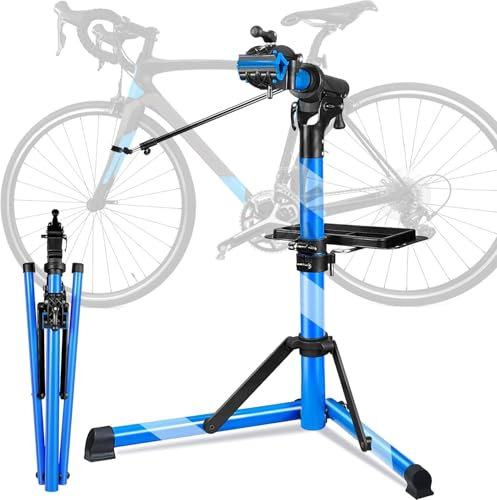 Support de réparation robuste pour vélo électrique (max 50 kg) – Support de travail portable en aluminium fabriqué pour vélo électrique lourd, VTT et vélo de route