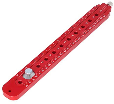 Woodworking Compass Scriber, Professional Precision Aluminum Alloy Adjustable Drawing Circle Ruler, Dual Scale Fixed Point Marking Gauge Wood Scribe Tool for Woodworking Metal Leather Processing