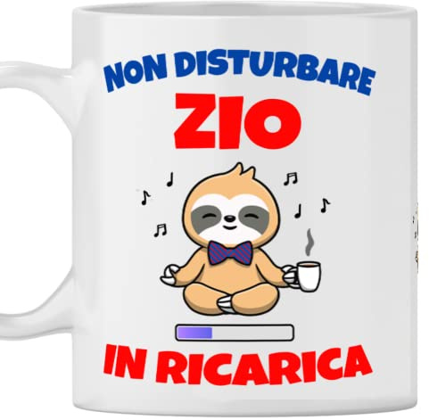 Tazza Zio - Idea Regalo compleanno, Festa anniversario, regalo di Natale - Zio in Ricarica