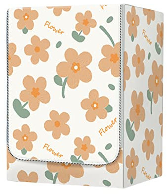 FANSU Washing Machine Cover Waterproof Dustproof Grey Front Load Washer Dryer Machine Cover Protector Sunscreen Washer Protection Tumble Dryer Cover (L-capacity 10.5-12kg,Orange flower)