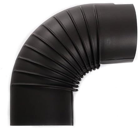 Ofenrohr FAL Rauchrohr feueraluminiert Kaminrohr Abgasrohr Schwarz Ofenzubehör Ofenknie Bogen 90° 120 mm